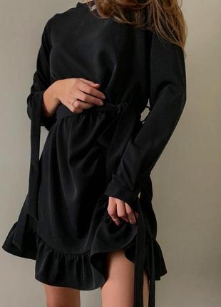 Платье черное из французского крепа, размер s4 фото
