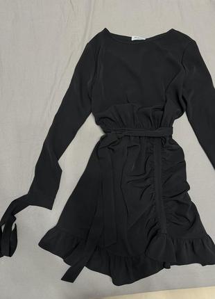 Платье черное из французского крепа, размер s6 фото