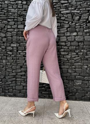 Літні жіночі льняні  штани брюки4 фото