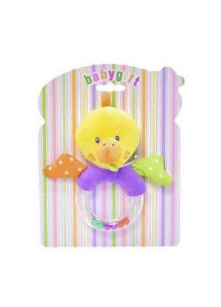 Погремушка мягкая  bambi c20561 животные утка