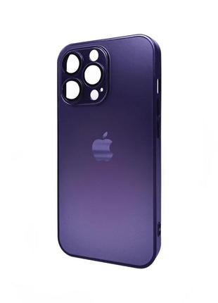 Чохол для смартфона ag glass matt frame color logo for apple iphone 12 pro deep purple