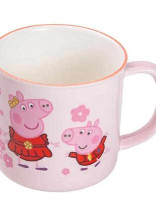 Кружка керамическая peppa pig 400 мл розовая