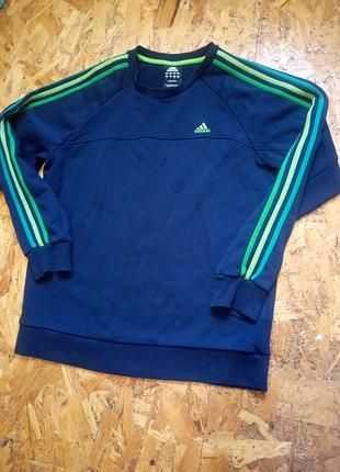 Коттоновый свитшот толстовка кофта на флисе adidas