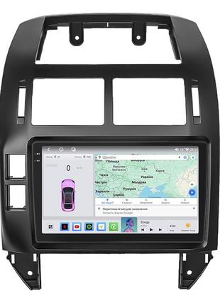 Штатная магнитола 9" lesko для volkswagen polo iv 2001-2005 4/64 qled carplay 4g gps 360 prime 1шт