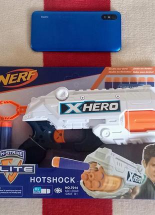 Іграшковий бластер nerf - n-strike 7014 - на м'яких патронах, нерф бластер дитячий