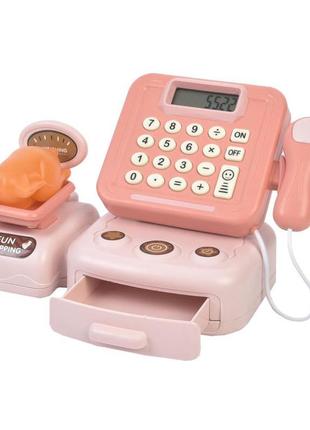 Дитячий іграшковий "касовий апарат" 6839a, калькулятор, сканер, ваги