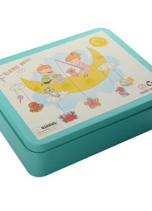 Деревянная игрушка рыбалка md 0950-57,  магнитные фигуры, удочка синий