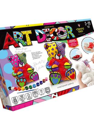 Креативна творчість "art decor" укр. artd-01 фігурка з гіпсу ведмедик