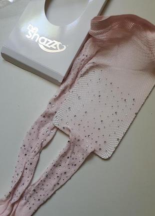 Колготки в сітку для дівчинки зі стразами be snazzy