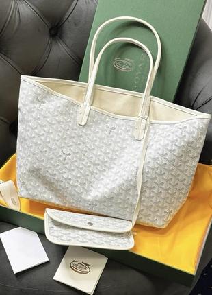 Брендова сумка шопер в стилі goyard