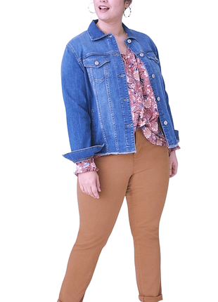 Брендовые терракотовые брюки джинсы yessica c&a батал этикетка