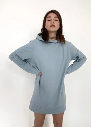 Hoodie-dress “slate gray”