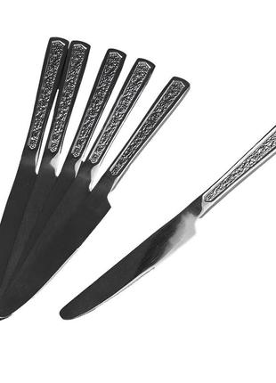 Набор столовых ножей 6 шт нержавеющая сталь гальваническое покрытие3 фото