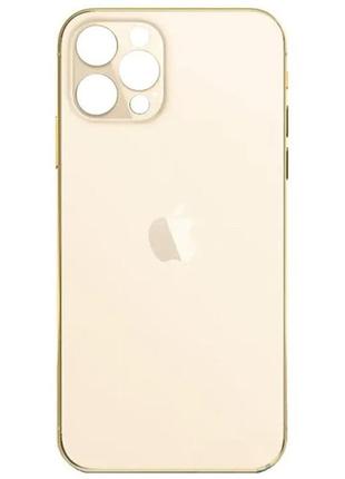 Задня кришка (скло) iphone 13 pro gold (big hole) (оригінал завод)