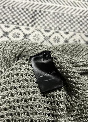 Iris von arnim transparent knitted oversized sweater льняной свитер прозрачной вязки ирис вон арним9 фото