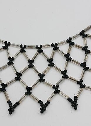 Винтажное ожерелье силика из бисера3 фото