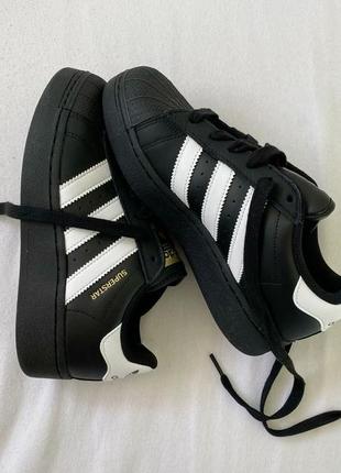 Кросівки adidas superstar black platform (рр 36-40)1 фото