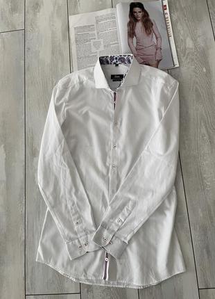 Рубашка белая базовая zara2 фото