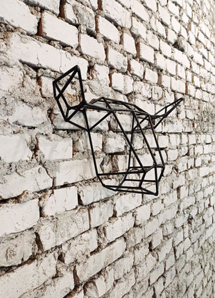 Скульптура з металу в стилі лофт прикраса на стіну бик3 фото