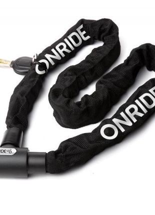 Велозамок ланцюговий циліндровий onride tie lock 30 (6x1000мм)1 фото