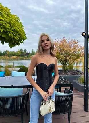 Топ атласный корсет