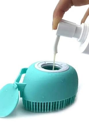 Щітка для купання собаки supretto, дозатор для шампуню для собак