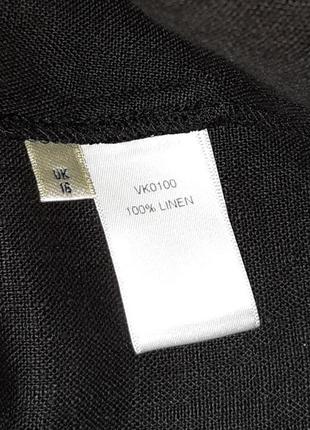 💥1+1=3 шикарний чорний лляний піджак блейзер 100% льон viyella, розмір 50 - 527 фото
