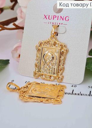 Підвіска - іконка божа мати , прямокутна, розмір 2,5*2см колечко 7мм, xuping 18k