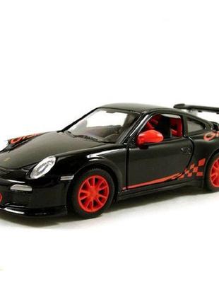 Коллекционная игрушечная машинка porsche 911 gts rs kt5352w инерционная черный
