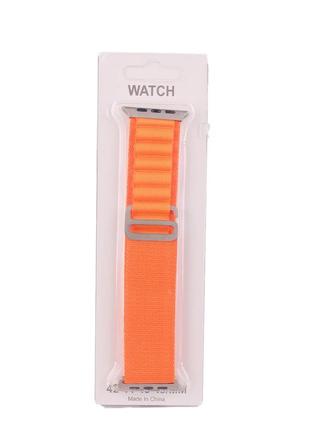 Ремешок watch ocean band к часам smartx ultra / apple watch крепление на 42/44/45/49 мм оранжевый4 фото