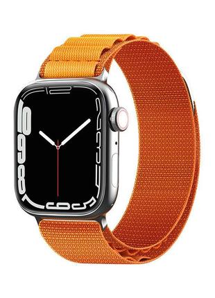 Ремешок watch ocean band к часам smartx ultra / apple watch крепление на 42/44/45/49 мм оранжевый