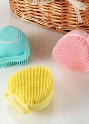 Щітка для купання собаки supretto, дозатор для шампуню для собак (жовтий)