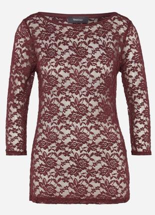 Кружевная блуза yessica by c&a батал этикетка3 фото