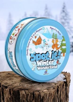 Настільна гра dobble winter wonderland spot it! карткова для дітей картки англійської дитячі ігри