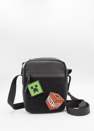 Детская сумка через плечо майнкрафт + 2 патча