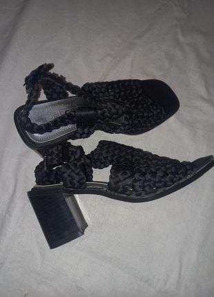 Туфли босоножки плетенные cava на каблуке1 фото