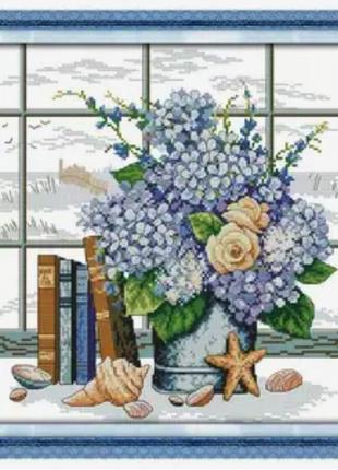 Набір для вишивання за нанесеною на канву схемою "elegant".aida 14ct printed , 35*36 см