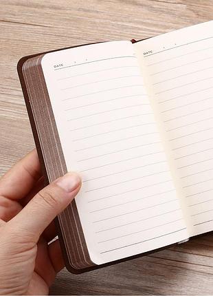 Мини-блокнот в винтажном стиле. коричневый