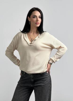 Жіночий пуловер із ґудзиками "pearl" гуртом <unk> норма7 фото