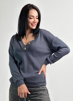 Жіночий пуловер із ґудзиками "pearl" гуртом <unk> норма10 фото