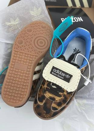 Нереальные женские кроссовки в стиле adidas samba nylon leopard5 фото