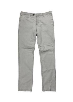 Pt01 premium italian gray cotton chino pants завужені італійські чіноси штани з бавовни пт01