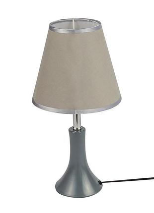Настольная лама, светильник декоративный c абажуром sunlight серая 5069