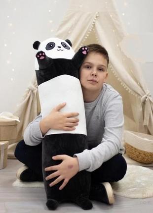 Мягкая  плюшевая игрушка обнимашка панда батон 90 см