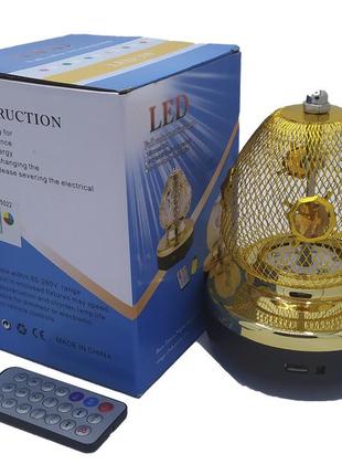 Лампа на постачанні сітка обертова rgb rhd-163 mp3+ду (rd-5022)