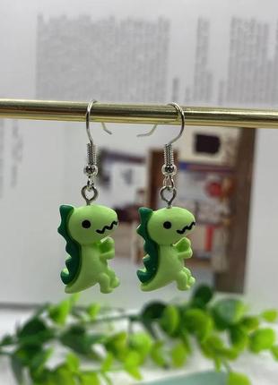 Серьги динозавры