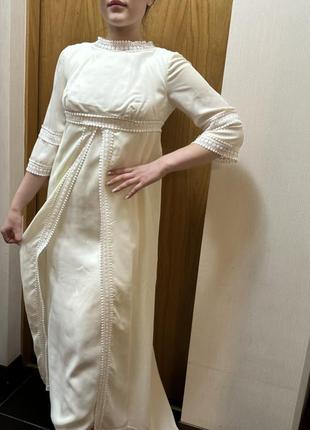 Біла сукня максі,довга сукня,вечірня сукня,біла сукня,весільна сукня,святкова сукня4 фото