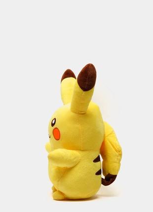 Мягкая плюшевая игрушка для детей покемон пикачу 30 см, желтая5 фото