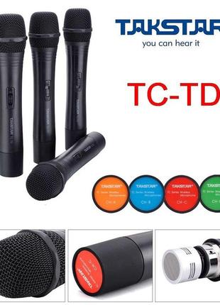 Tc-td takstar ручной вокальный микрофон для 4х канальной радиосистемы takstar tc4r (опция, выбирающаяся к приемнику tc4r)