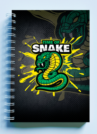 Скетчбук sketchbook (блокнот) для малювання з новорічним принтом "time of snake. 2025 рік змії"